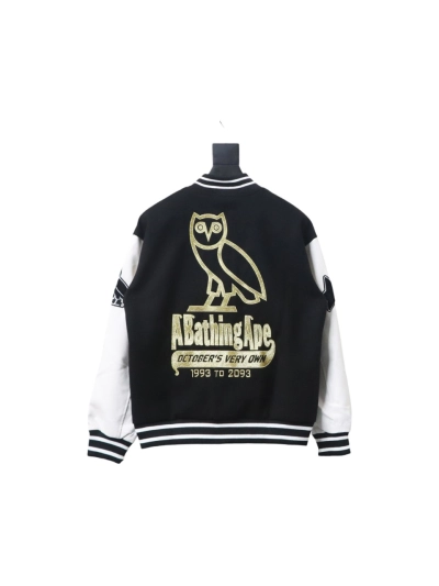 BAPE co-branded owl baseball jacket 1901 02