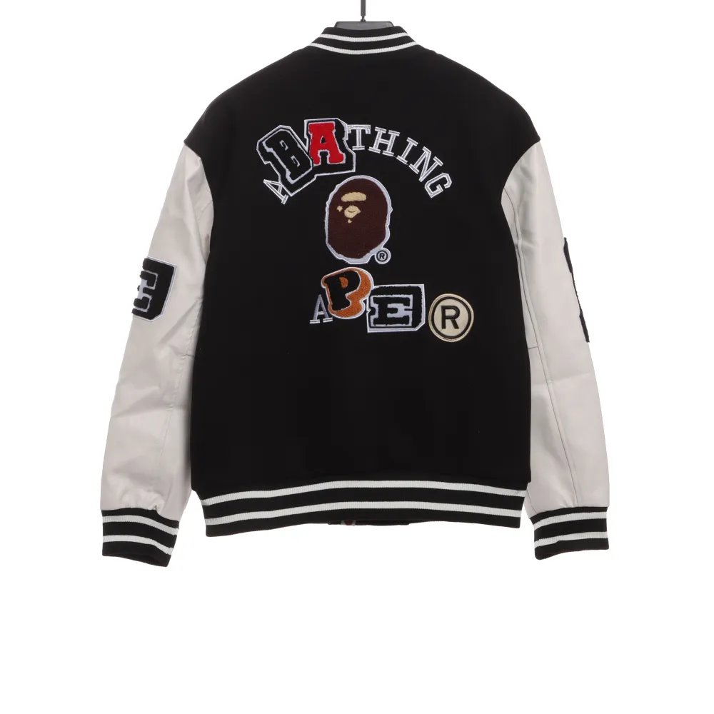 BAPE element pattern towel embroidered baseball jacket 1902