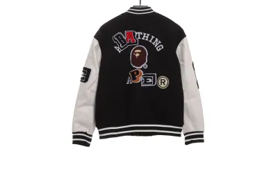 BAPE element pattern towel embroidered baseball jacket 1902 02