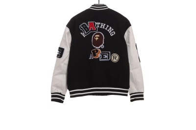 BAPE element pattern towel embroidered baseball jacket 1902 02