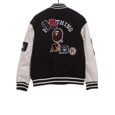 BAPE element pattern towel embroidered baseball jacket 1902 02