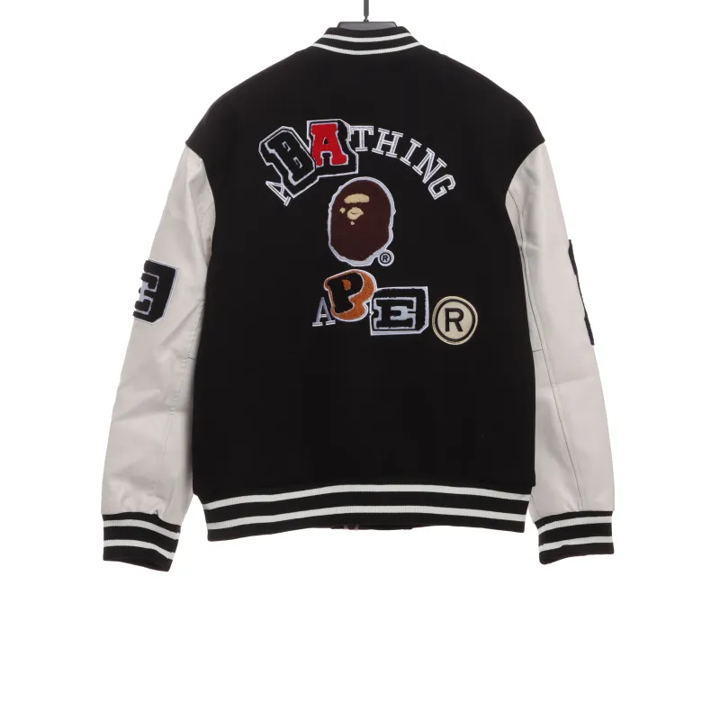 BAPE element pattern towel embroidered baseball jacket 1902