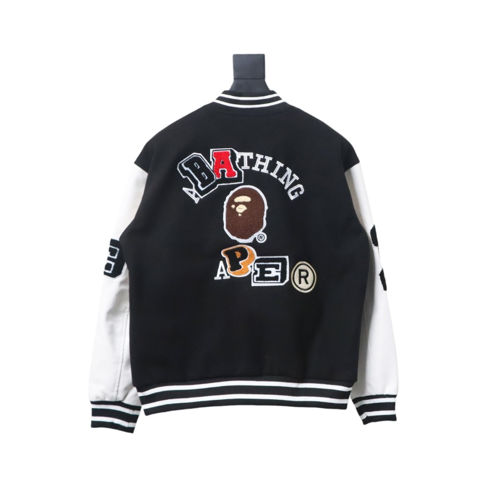 BAPE element pattern towel embroidery baseball jacket 1901