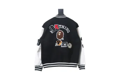 BAPE element pattern towel embroidery baseball jacket 1901 02