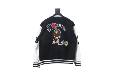 BAPE element pattern towel embroidery baseball jacket 1901 02