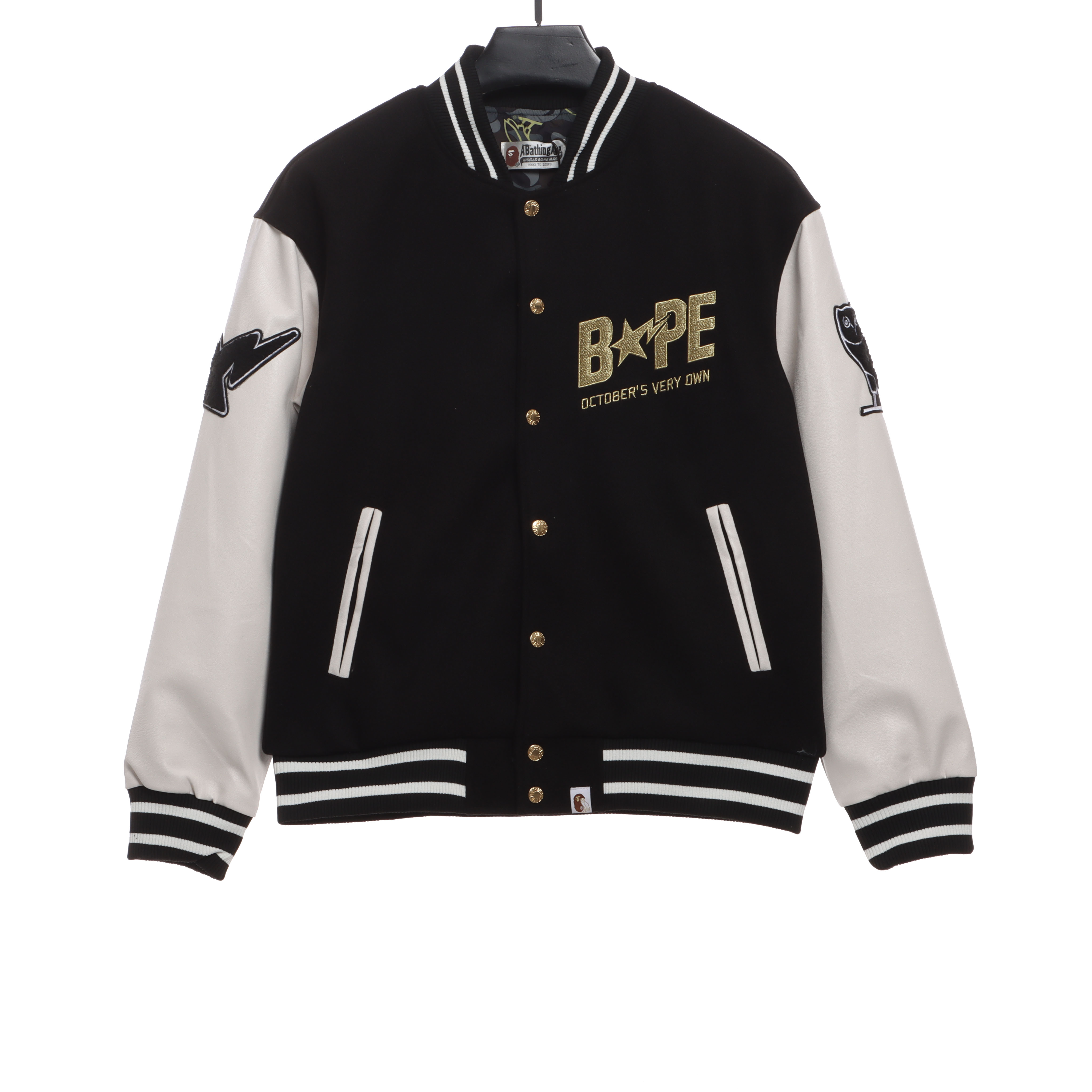 BAPE joint owl baseball jacket 1902