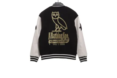 BAPE joint owl baseball jacket 1902 02