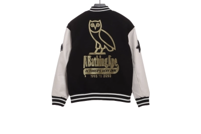 BAPE joint owl baseball jacket 1902 02