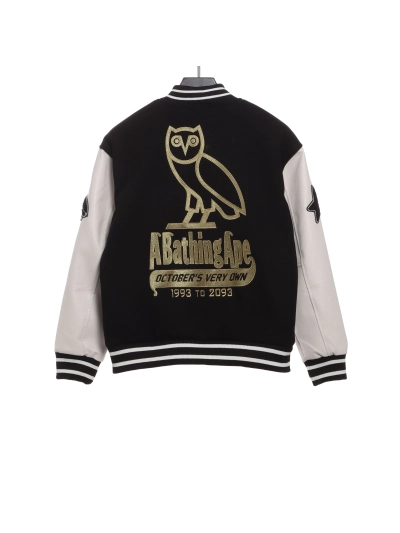 BAPE joint owl baseball jacket 1902 02