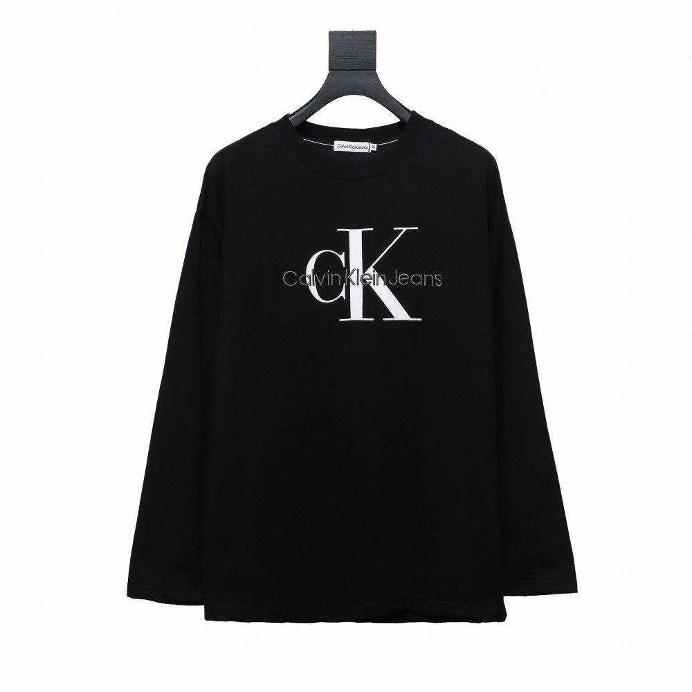 Calvin Klein CK basic casual round neck Long-Sleeve T-shirt black