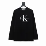  Calvin Klein CK basic casual round neck Long-Sleeve T-shirt black