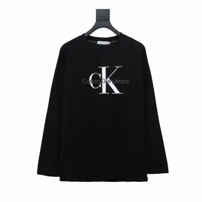  Calvin Klein CK basic casual round neck Long-Sleeve T-shirt black 01