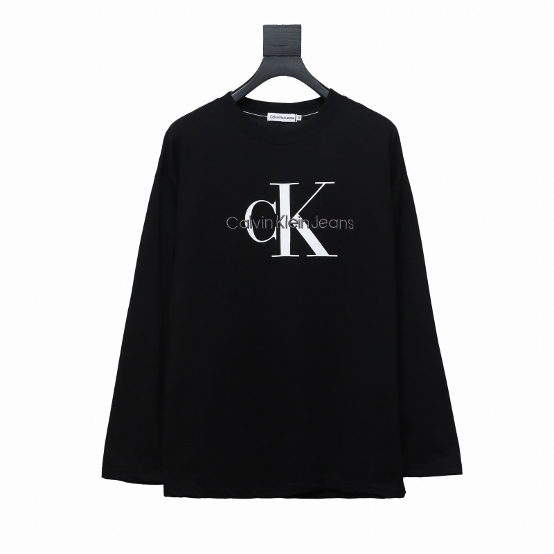 Calvin Klein CK basic casual round neck Long-Sleeve T-shirt black