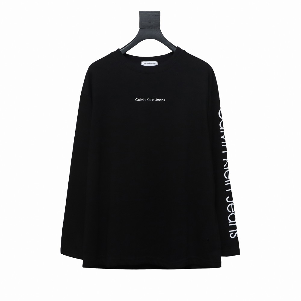 Calvin Klein CK chest small label Long-Sleeve T-shirt black