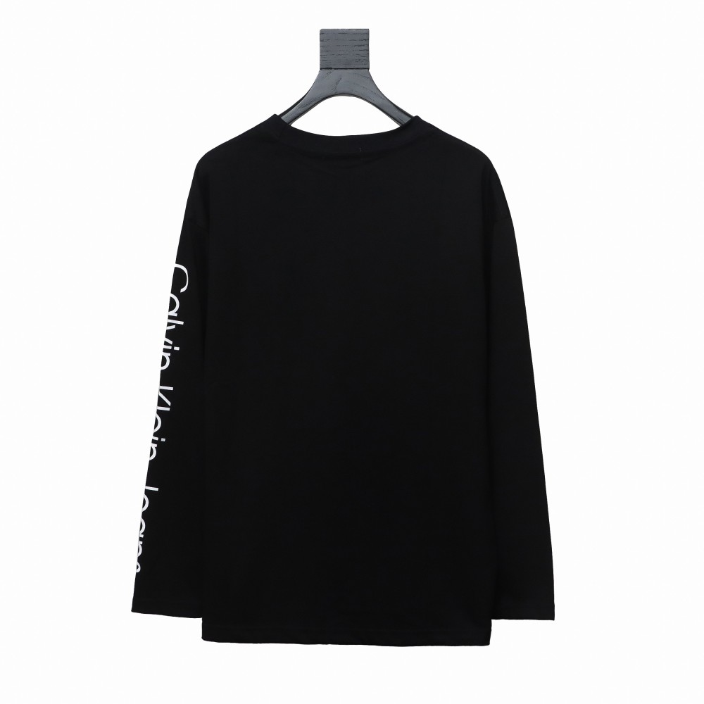 Calvin Klein CK chest small label Long-Sleeve T-shirt black