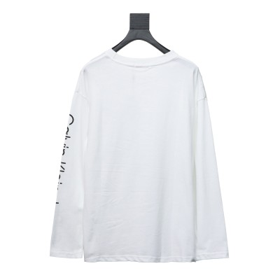  Calvin Klein CK chest small label Long-Sleeve T-shirt white 02