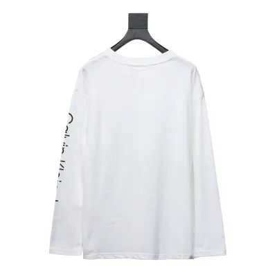  Calvin Klein CK chest small label Long-Sleeve T-shirt white 02