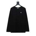 Calvin Klein CK small label basic round neck Long-Sleeve T-shirt black
