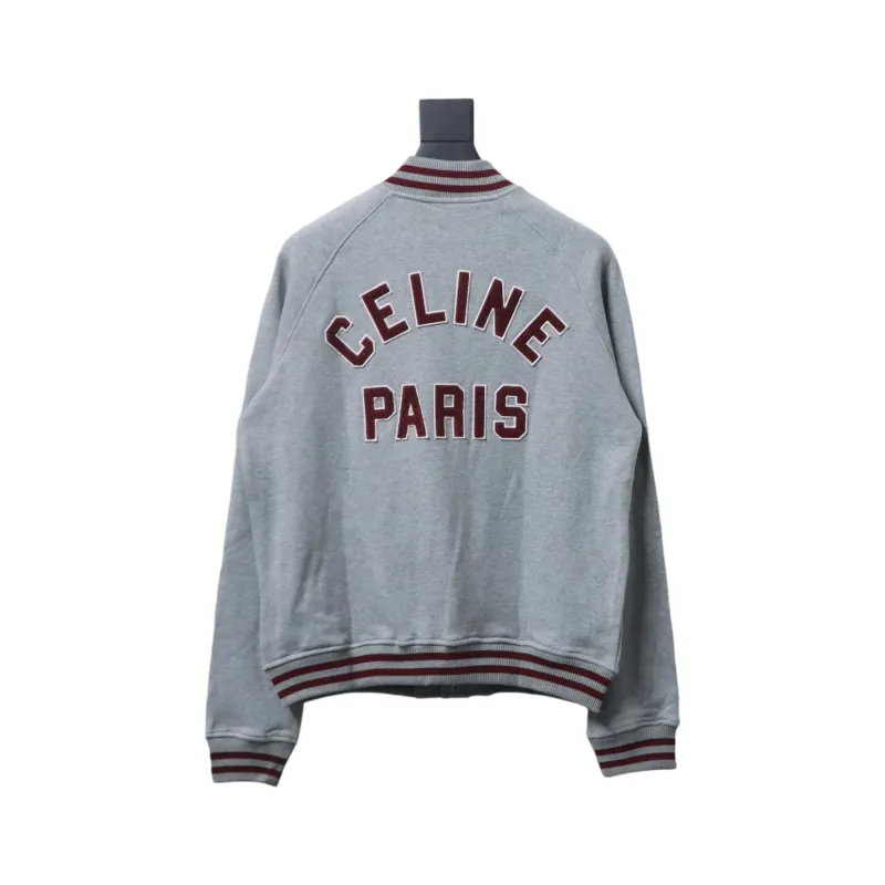  Celine 23FW letter baseball jacket