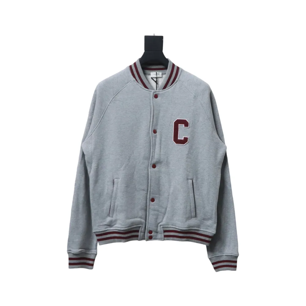  Celine 23FW letter baseball jacket