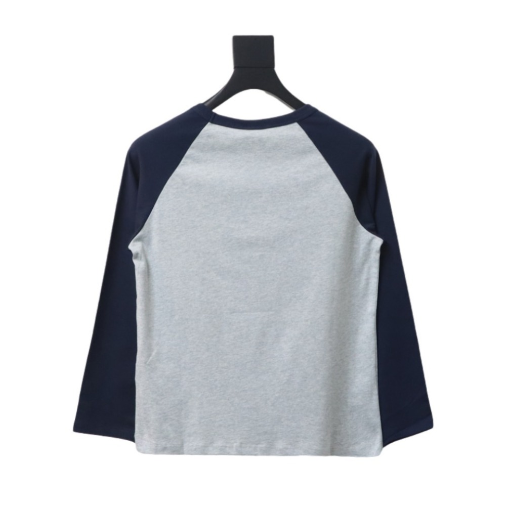 Celine 24FW flocked letter patchwork long-sleeve T-shirt 1901