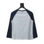  Celine 24FW flocked letter patchwork long-sleeve T-shirt 1901