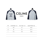 Celine 24FW flocked letter patchwork long-sleeve T-shirt 1901