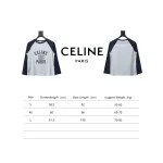 Celine 24FW flocked letter patchwork long-sleeve T-shirt 1901