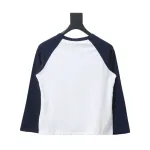  Celine 24FW flocked letter patchwork long-sleeve T-shirt 1902