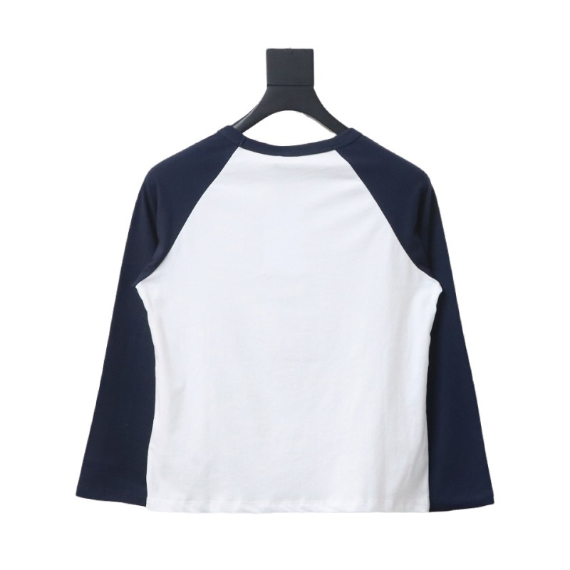 Celine 24FW flocked letter patchwork long-sleeve T-shirt 1902