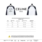  Celine 24FW flocked letter patchwork long-sleeve T-shirt 1902