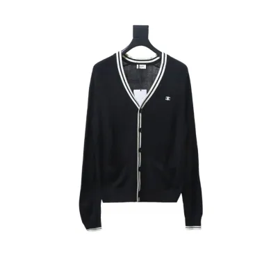  Celine 24FW small logo striped knitted cardigan Sweater 01