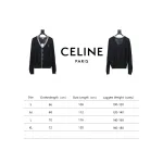 Celine 24FW small logo striped knitted cardigan Sweater