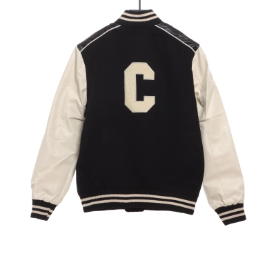 Celine C-word college style baseball jacket 02