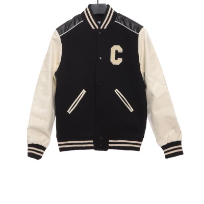 Celine C-word college style baseball jacket 01