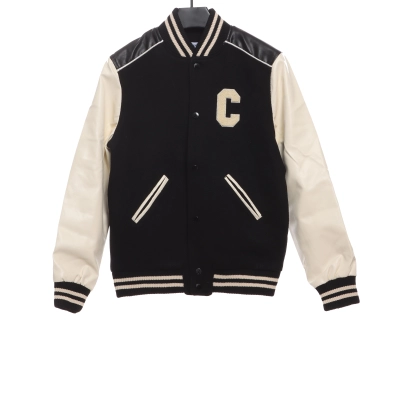 Celine C-word college style baseball jacket 01