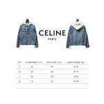  Celine CE 23FW patchwork hooded denim jacket