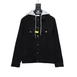  Celine fake two-piece hooded denim jacket