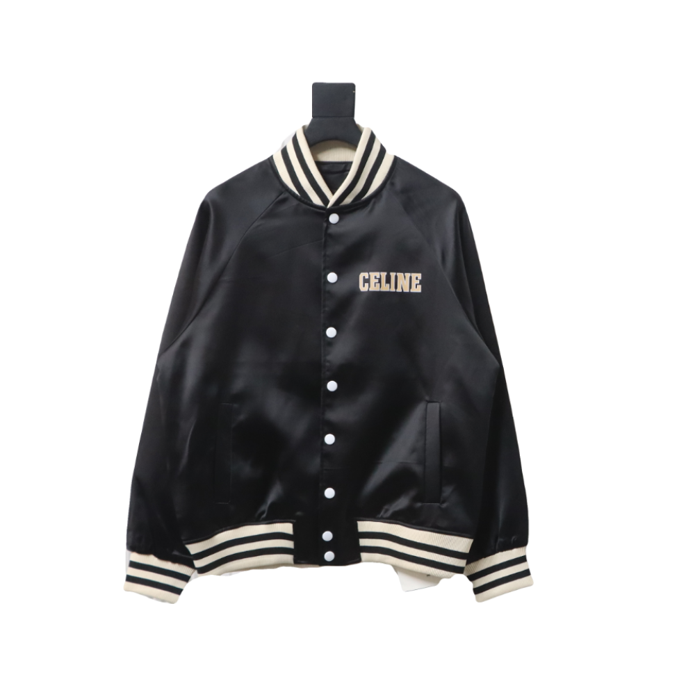  Celine letter print baseball jacket