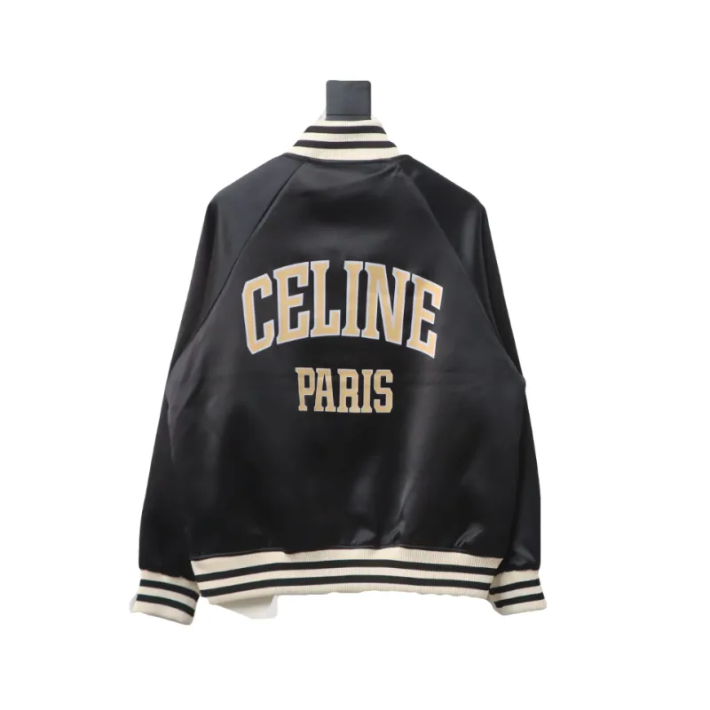  Celine letter print baseball jacket