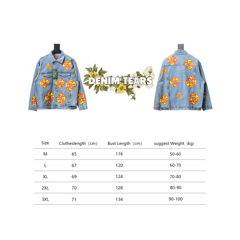 DENIM TEARS washed flame denim jacket 1901