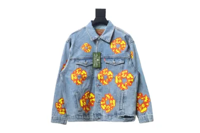 DENIM TEARS washed flame denim jacket 1901 01