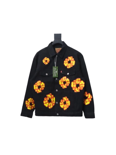 DENIM TEARS washed flame denim jacket 1902 01