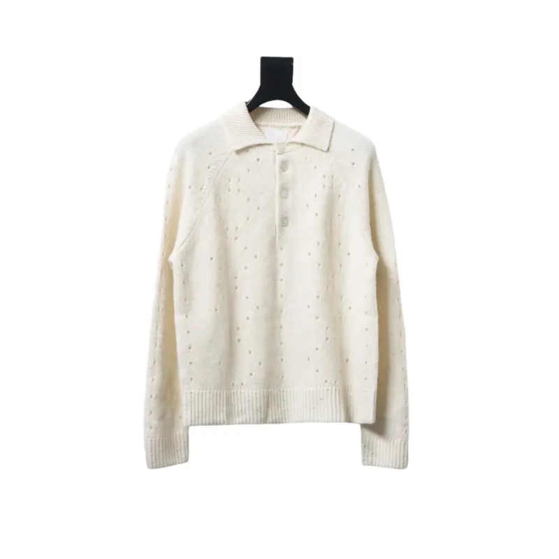  Givenchy 24FW hollow wool lapel sweater