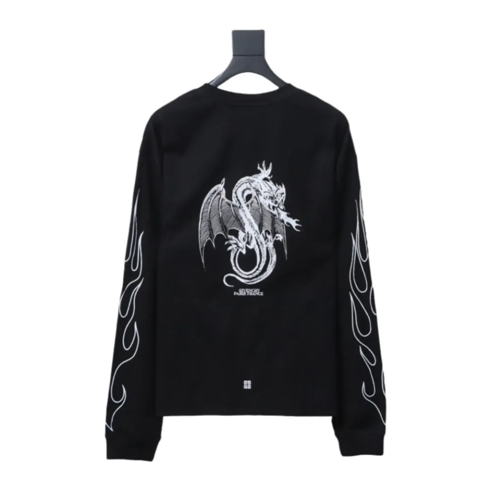  Givenchy 24SS Dragon Year Limited Waffle long-sleeve T-shirt 1901