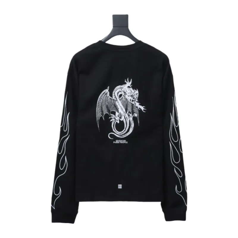  Givenchy 24SS Dragon Year Limited Waffle long-sleeve T-shirt 1901