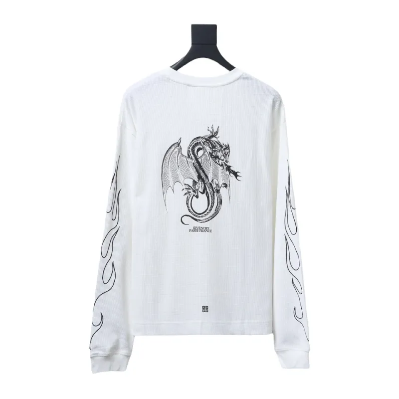  Givenchy 24SS Dragon Year Limited Waffle long-sleeve T-shirt 1902