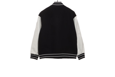 Givenchy 3D embroidered leather sleeve woolen jacket 02