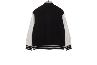 Givenchy 3D embroidered leather sleeve woolen jacket 02