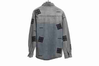 Givenchy 3D LOGO denim long sleeves Denim Jacket 02